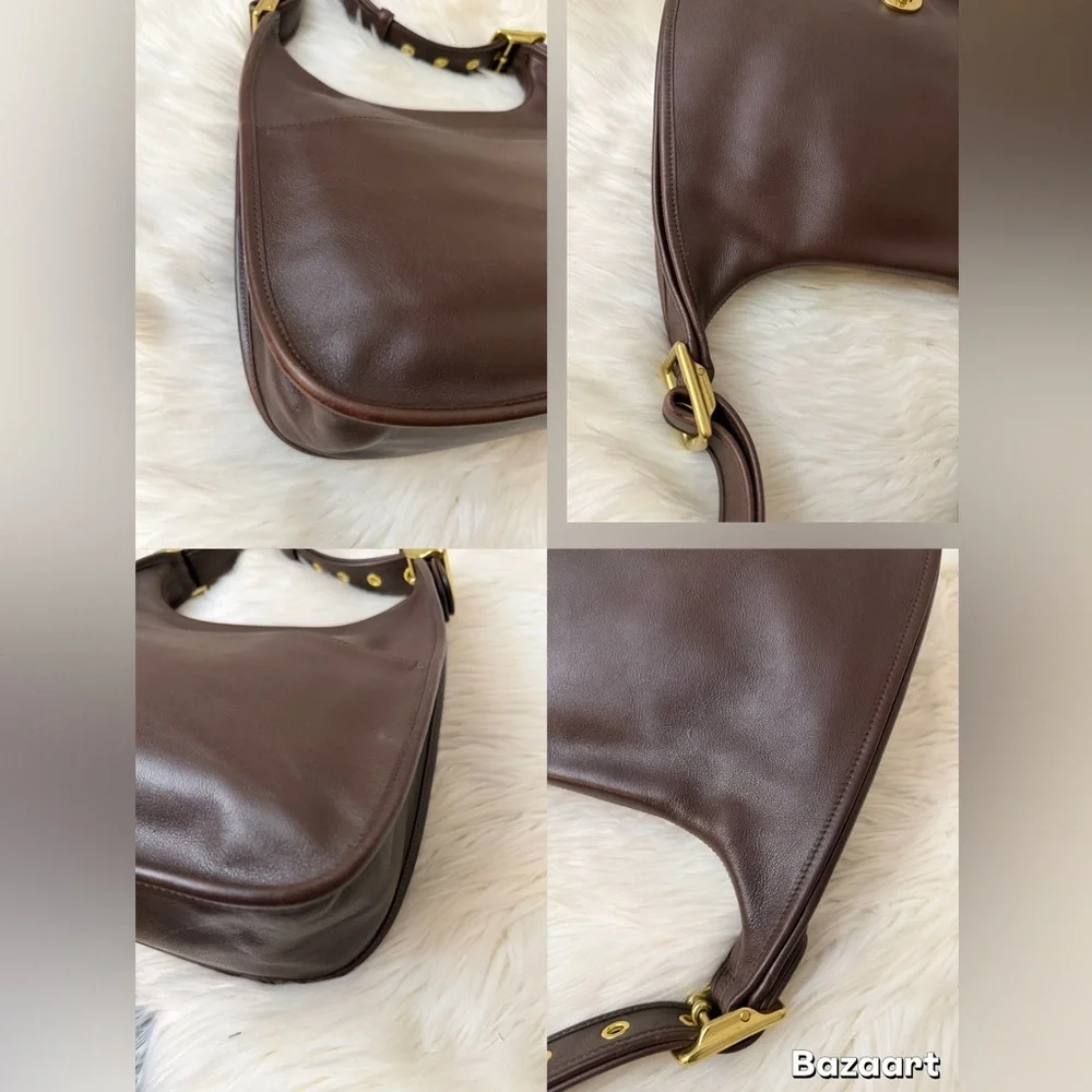 Vintage Coach #9718 Elegant Brown Leather Men's Bag